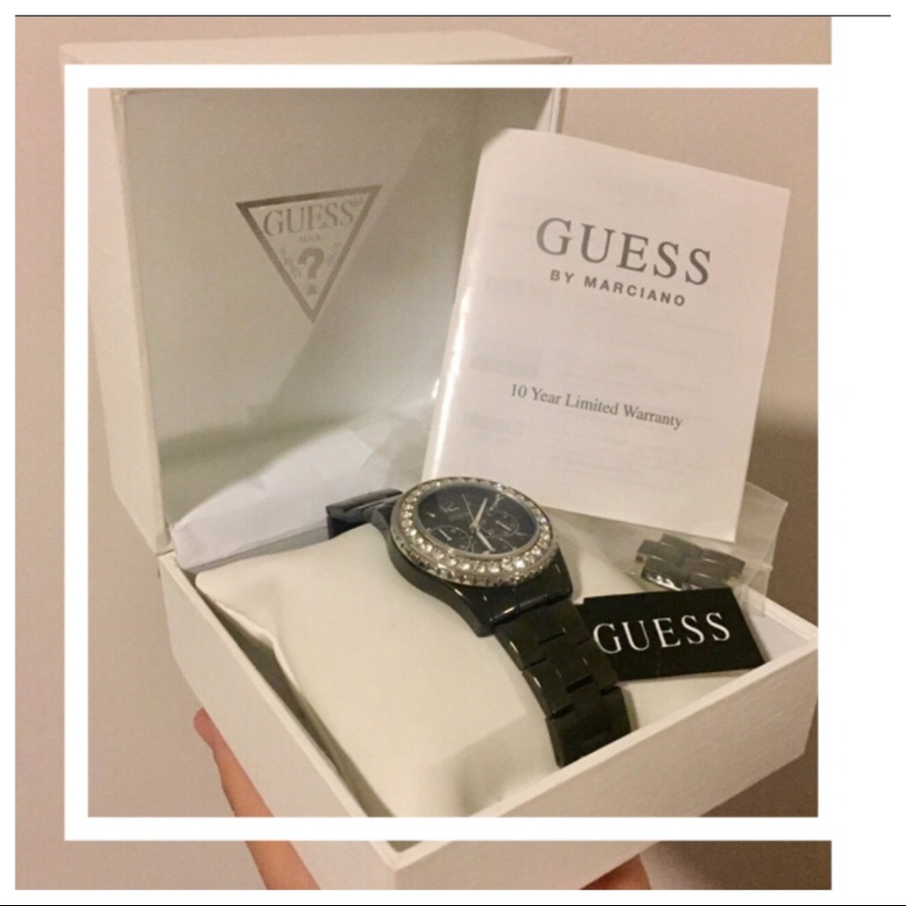 Black women’s GUESS wrist watch